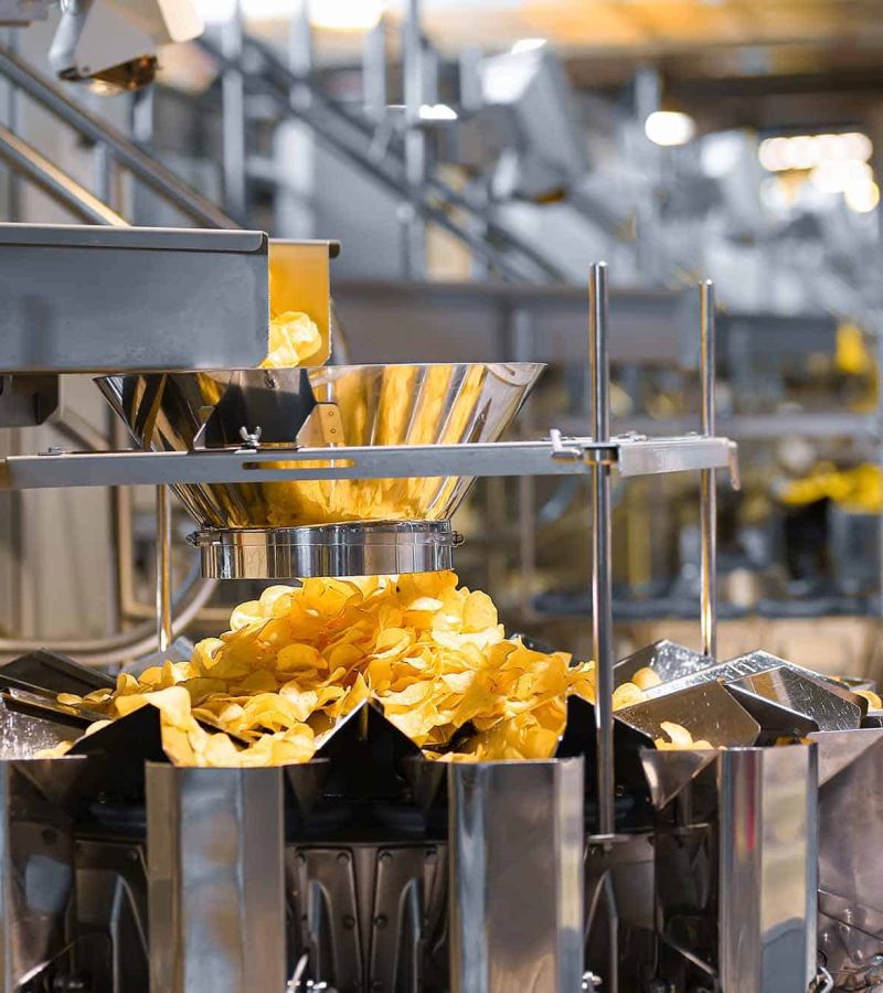 Kartoffelchips Produktion